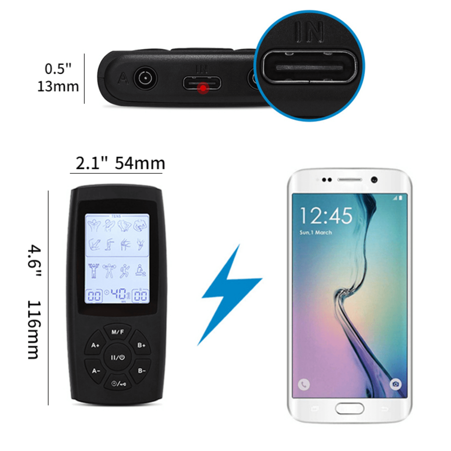 TENS EMS Unit 28 Mode 40 Intensity Muscle Stimulator For Pain Relief Therapy, Dual Channel Rechargeable TENS Machine