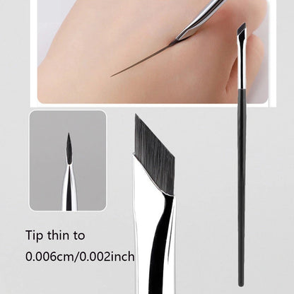 Ultra Thin Fine Oblique Angle Flat Head Eyeliner Brush - Perfect for Precision Eye Liner & Brows Make Up!