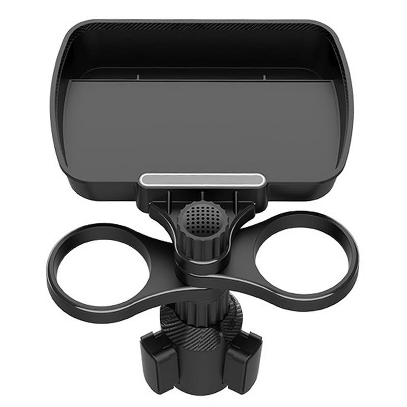 360° Adjustable Car Cup Holder Tray - Perfect for Organizing Drinks & Food on the Go!