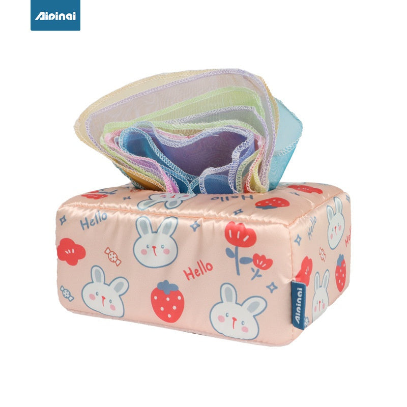 Boîte à mouchoirs Non déchirable pour bébé, jouet de boîte à mouchoirs de Simulation d'exercice de doigt de bébé, nouveau jouet éducatif pour bébé, jouet de traction pour bébé 