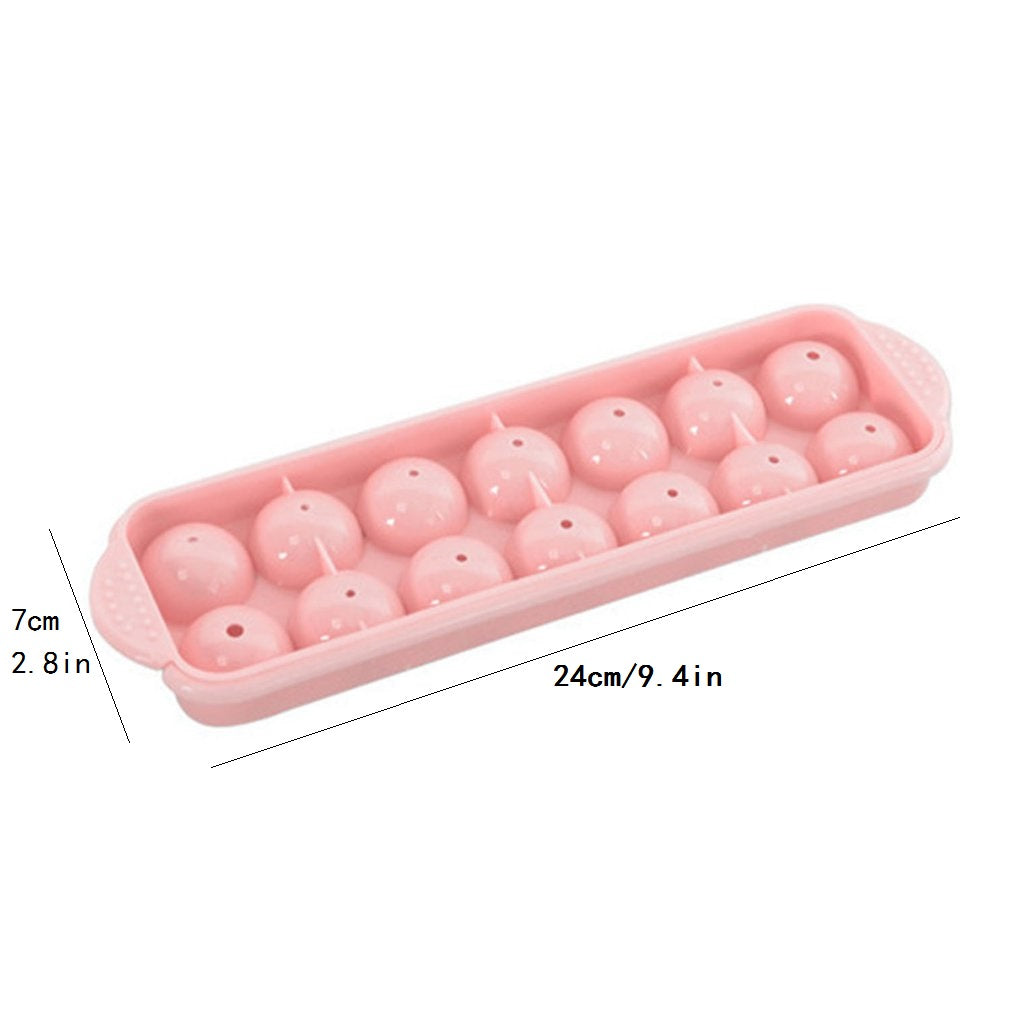 3D Round Balls Ice Plastic MoldsHockey Holes Making Box Molds With Cover DIY Cube Tray  Ice Cube Maker  Large Silicone Molds