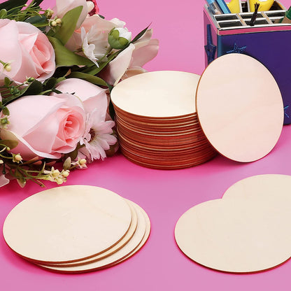 10pcs Unfinished Wood Circles For Crafts - Perfect For Door Hangers, Designs & Wood Burning!