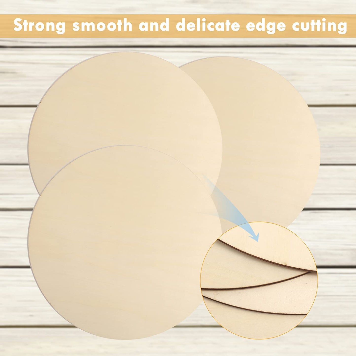 10pcs Unfinished Wood Circles For Crafts - Perfect For Door Hangers, Designs & Wood Burning!