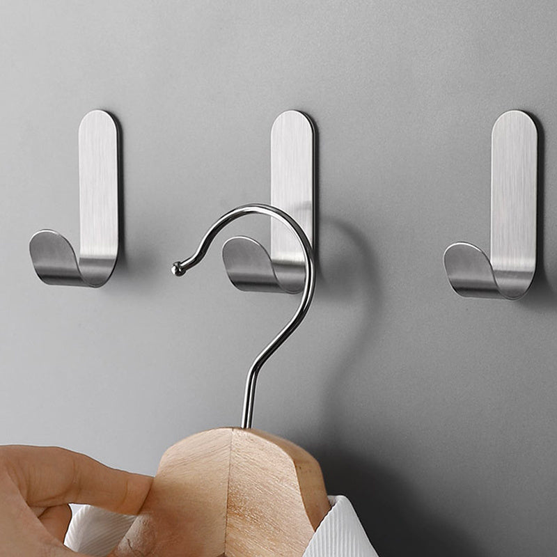 3pcs Adhesive J-Type Plastic Hooks - Perfect for Hanging Coats, Hats, and More in Your Home!