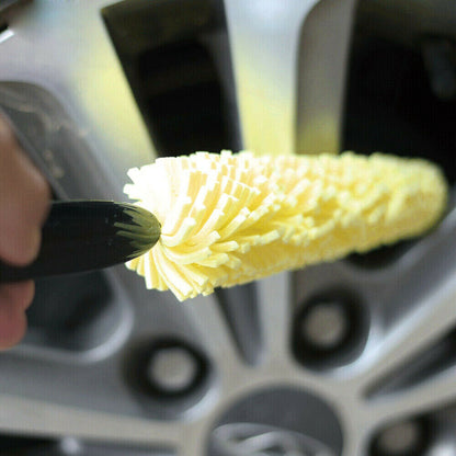 1pc Car Sponge Wheel Cleaning Brush - Multifunctional Car Wash Tool Brush - Steel Bell Brush for Cleaning Wheels