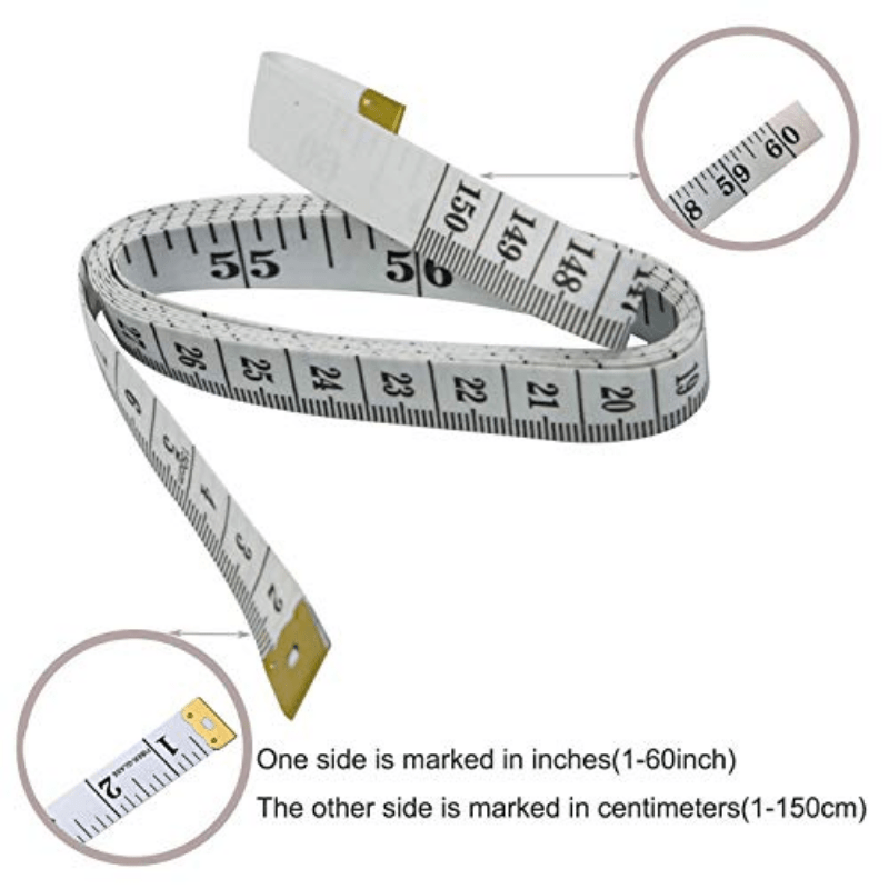 1pc Flexible Double-Scale Tape Measure for Weight Loss and Medical Measurement - Sewing, Tailoring, and Crafting Vinyl Ruler with Centimetre Scale on Reverse Side