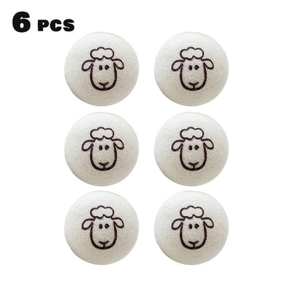 6 pièces nouveau Type de boule de laine de séchage 1.97 pouces Anti-enchevêtrement ménage séchage vêtements laveuse sécheuse boule spéciale boule de séchage 