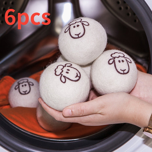 6 pièces nouveau Type de boule de laine de séchage 1.97 pouces Anti-enchevêtrement ménage séchage vêtements laveuse sécheuse boule spéciale boule de séchage 