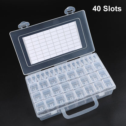 32/40/42/48/56/64pcs Slots Organizer Box Diamond Painting Beads Charms Jewelry Accessories Storage Box Set Container