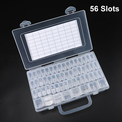 32/40/42/48/56/64pcs Slots Organizer Box Diamond Painting Beads Charms Jewelry Accessories Storage Box Set Container