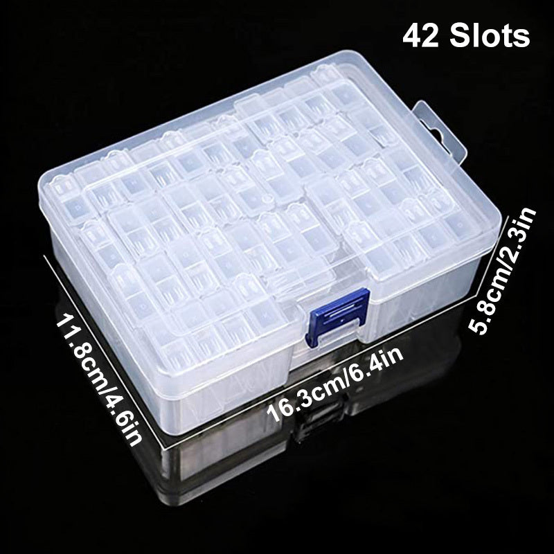 32/40/42/48/56/64pcs Slots Organizer Box Diamond Painting Beads Charms Jewelry Accessories Storage Box Set Container