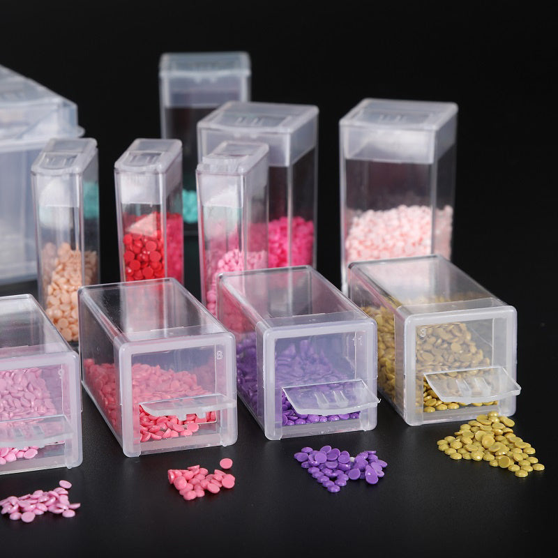 32/40/42/48/56/64pcs Slots Organizer Box Diamond Painting Beads Charms Jewelry Accessories Storage Box Set Container