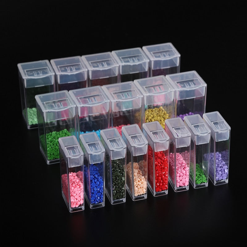 32/40/42/48/56/64pcs Slots Organizer Box Diamond Painting Beads Charms Jewelry Accessories Storage Box Set Container