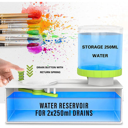 1pc Paint Brush Rinser Cleaner Running Water Cycle Brush Rinser Machine Water-Based Paints Cleaning Tool Art Supplies