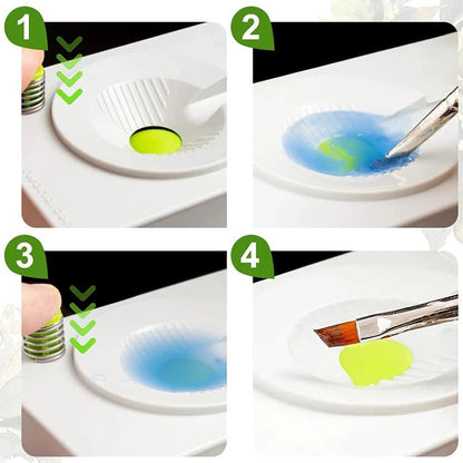 1pc Paint Brush Rinser Cleaner Running Water Cycle Brush Rinser Machine Water-Based Paints Cleaning Tool Art Supplies