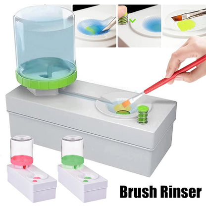 1pc Paint Brush Rinser Cleaner Running Water Cycle Brush Rinser Machine Water-Based Paints Cleaning Tool Art Supplies