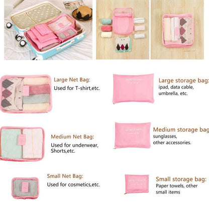 6 Pcs Travel Luggage Storage Bags, Versatile Lightweight Storage Pouch, Dustproof Duffle Bag