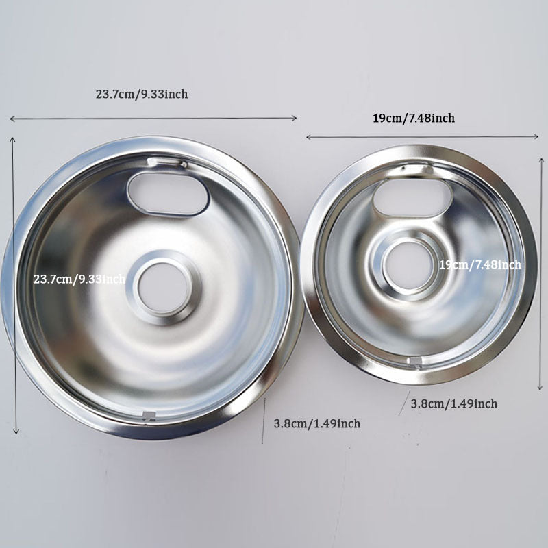 Upgrade Your Electric Stove Top with 1pc Stove Burner Drip Pans - Perfectly Fit Frigidaire Kenmore Range - Thickened to Prevent Bending & Rust