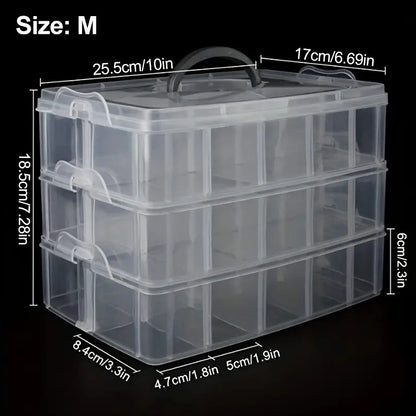 3-Tier Stackable Storage Container: Perfect for Crafts, Toys, Jewelry & More!