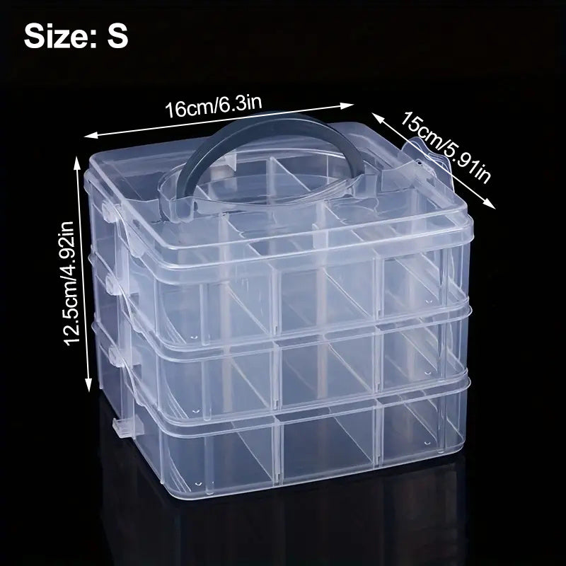 3-Tier Stackable Storage Container: Perfect for Crafts, Toys, Jewelry & More!