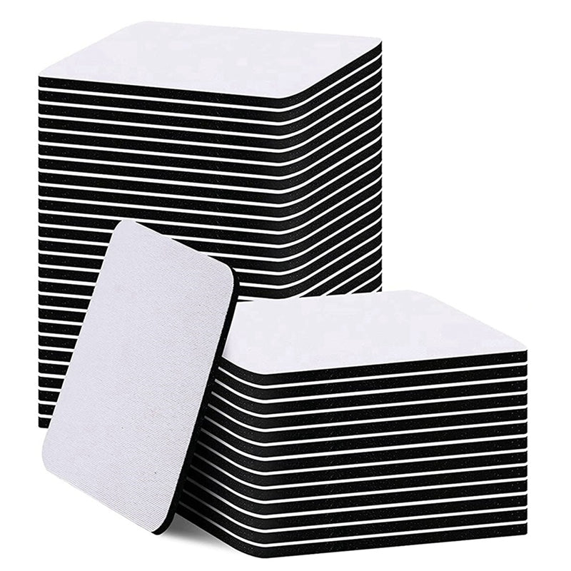 Square Sublimation Coaster Sublimation Blank Cup Mat Blank Rubber Coasters Heat Transfer Cup Mat Blank Cup Mat