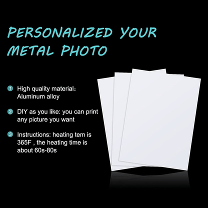 8-Piece Sublimation Metal Photo Frame Set - Perfect for Heat Press Wall Posters!