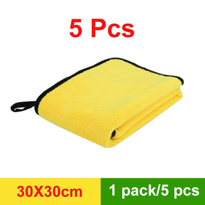 3/5/10 Pcs Extra Soft Car Wash Microfiber Towel Car Cleaning Drying Cloth Never Scrat Home Kitchen Rag Dishwashing Towel 30*30cm(11.8*11.8 Inch)