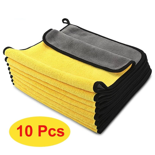 3/5/10 Pcs Extra Soft Car Wash Microfiber Towel Car Cleaning Drying Cloth Never Scrat Home Kitchen Rag Dishwashing Towel 30*30cm(11.8*11.8 Inch)