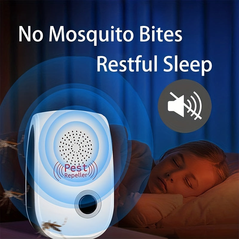 6pack Ultrasonic Insect Repellers, Ultrasonic Pest Repeller, Dual Horn Ultrasonic Mosquito Repellent, Indoor Pest Control, Electronic Insect Repellent, For Home, Kitchen And Warehouse