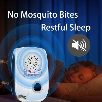 6pack Ultrasonic Insect Repellers, Ultrasonic Pest Repeller, Dual Horn Ultrasonic Mosquito Repellent, Indoor Pest Control, Electronic Insect Repellent, For Home, Kitchen And Warehouse