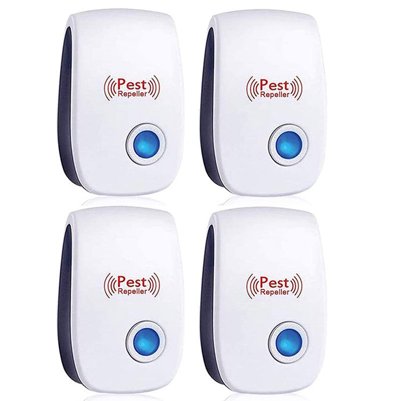 4pack Ultrasonic Pest Repeller - Effective Indoor Pest Control for Home, Kitchen, Office, Hotel, and Warehouse - Mosquito and Rat Repellent