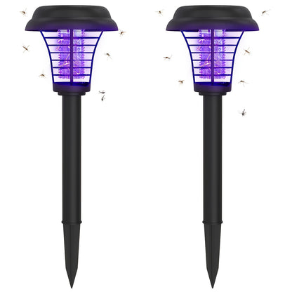 1pc/2pcs Solar Bug Zapper Outdoor Lights, Solar Powered Zapper Lamp,Insect Repellers, Pest Repeller, For Indoor And Outdoor Use