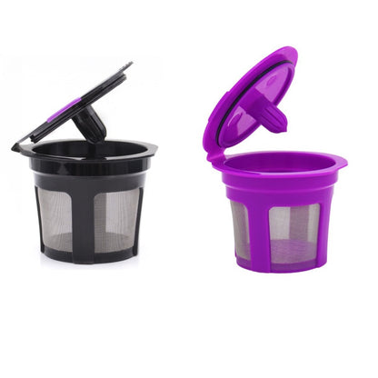 1/2pcs Reusable K Cup Pod Coffee Filters - Refillable Coffee Pod Capsules With Built-In