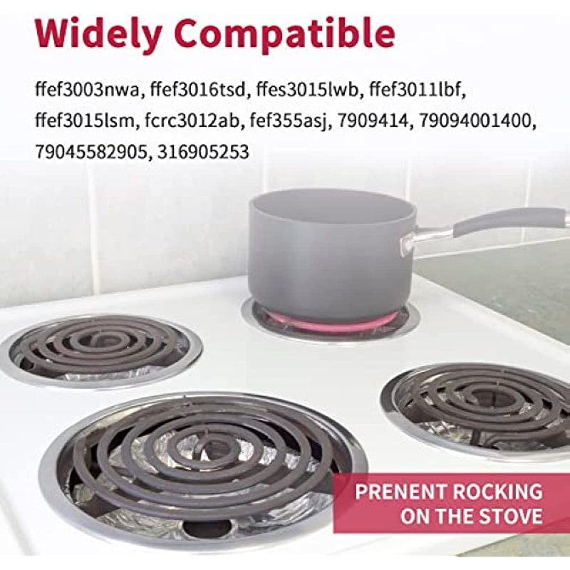 Stove Burner Drip Pans For Electric Stove Top - Perfectly Fit Frigidaire Kenmore Electric Range -Thickening To Prevent Bending And Rust