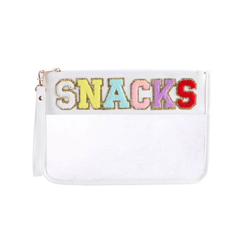 Stay Stylish & Organized with this Clear Large Capacity Snacks & Cosmetic Bag - Stadium Approved!