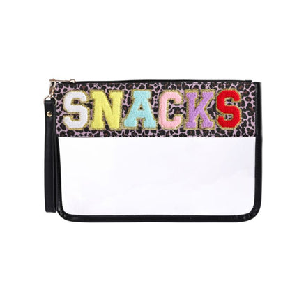 Stay Stylish & Organized with this Clear Large Capacity Snacks & Cosmetic Bag - Stadium Approved!