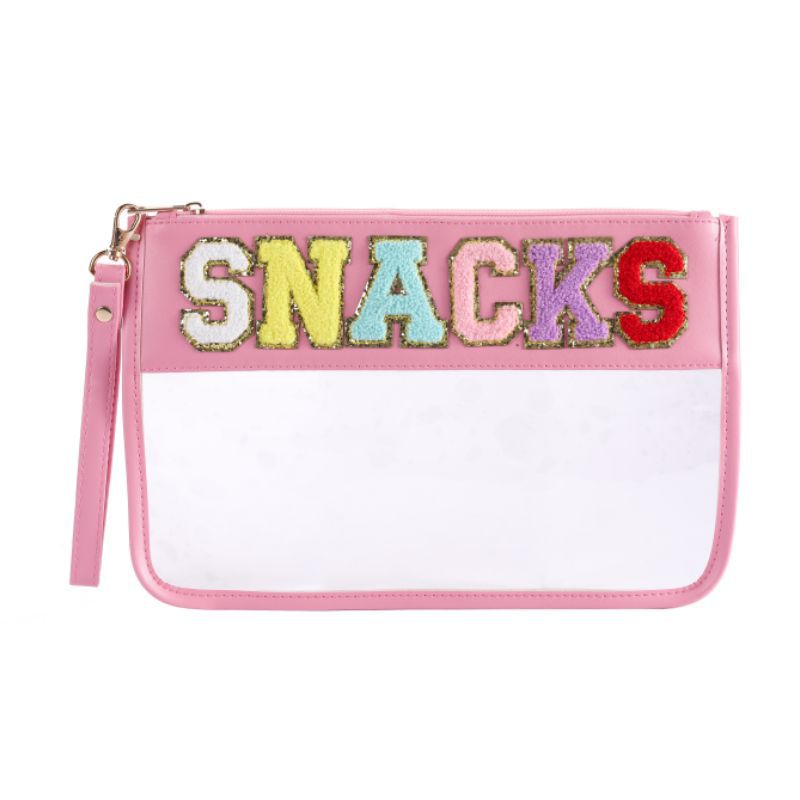 Stay Stylish & Organized with this Clear Large Capacity Snacks & Cosmetic Bag - Stadium Approved!