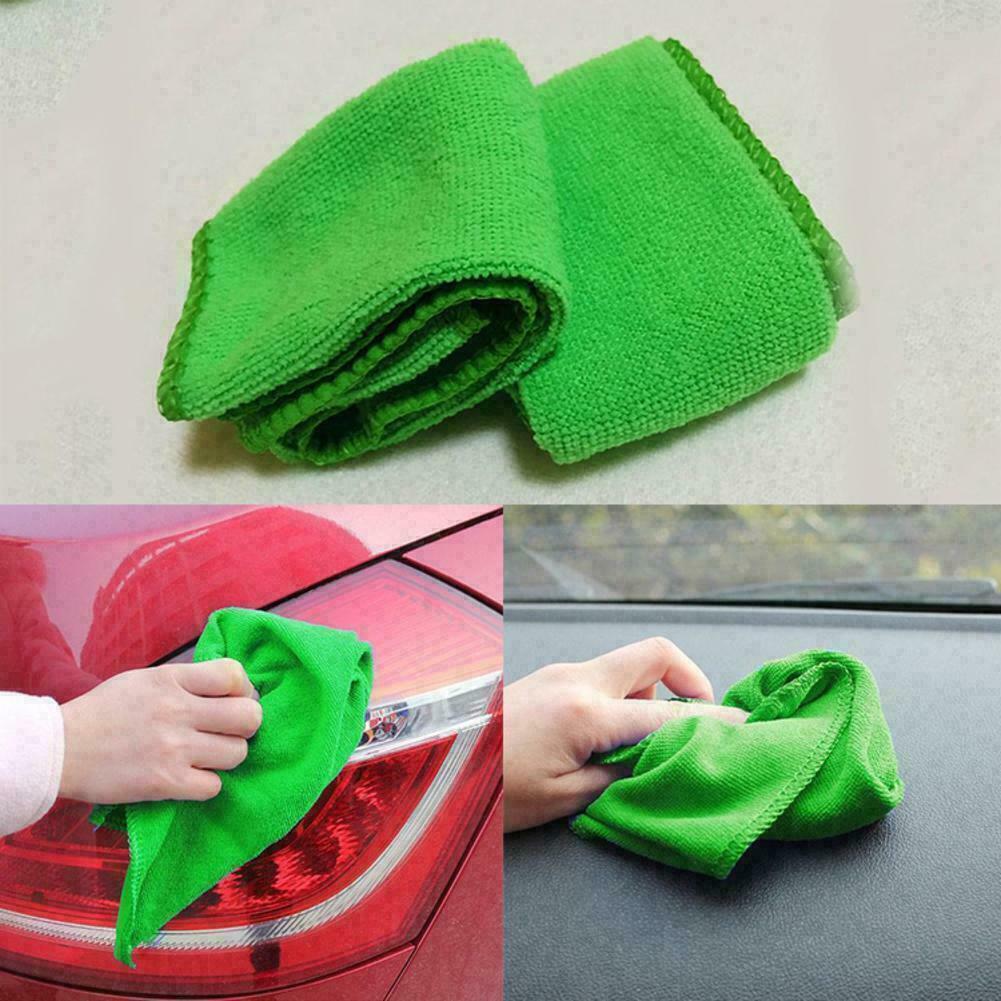 10 PCS Microfiber Car Cleaning Towel: Get Spotless Automobiles & Motorcycles Instantly!