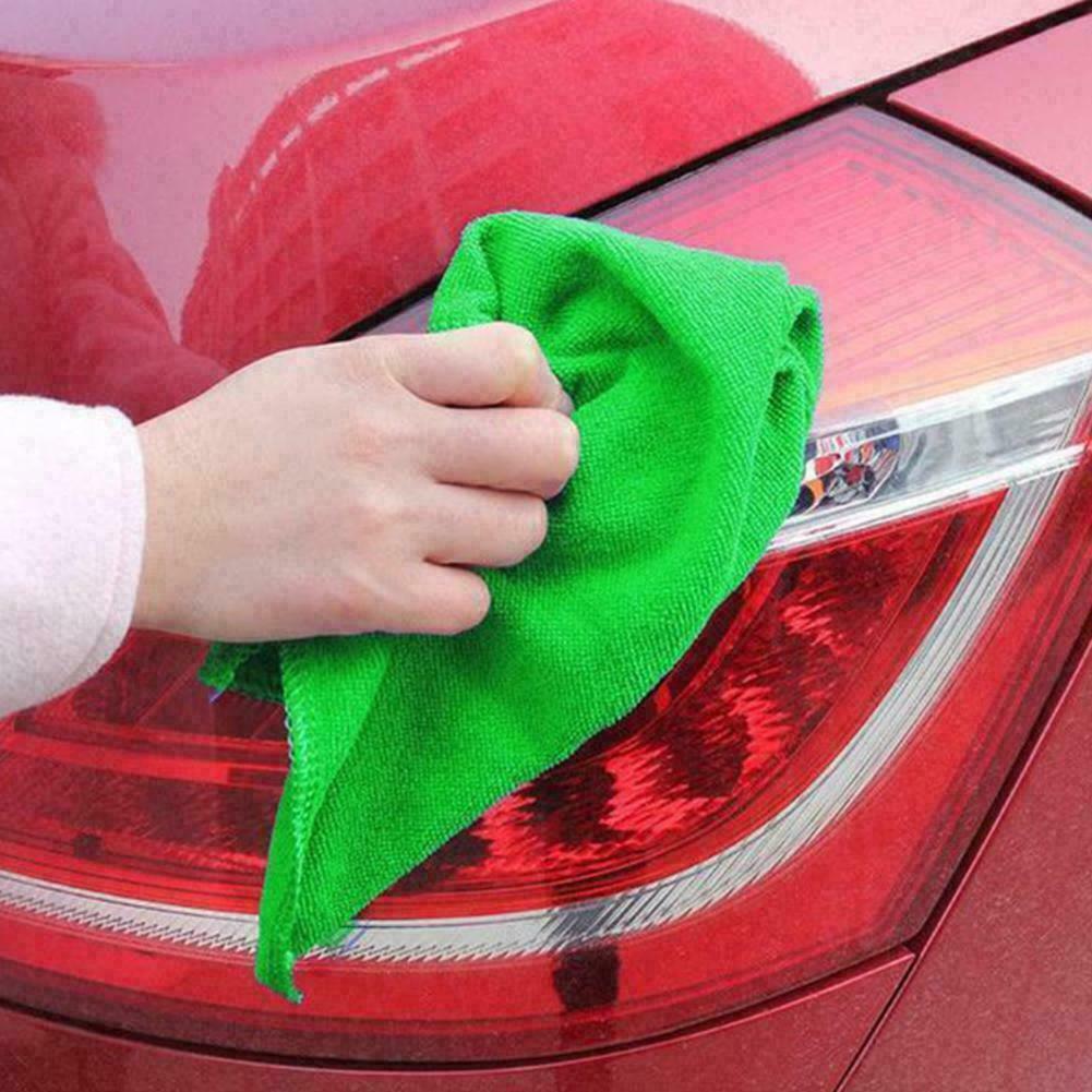 10 PCS Microfiber Car Cleaning Towel: Get Spotless Automobiles & Motorcycles Instantly!