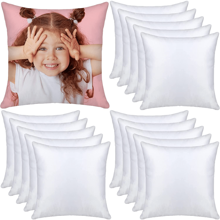 6/12/20pcs Sublimation Pillow Covers - White Cushion Covers for Heat Transfer Pillow Covers - Peach Skin Throw Pillow Covers Polyester Blanks