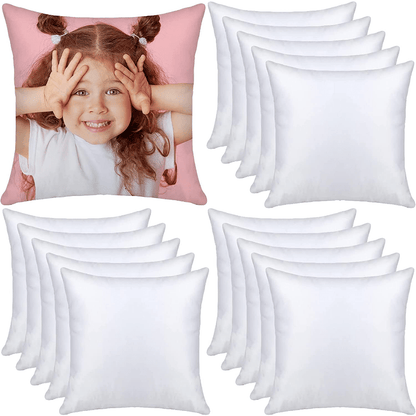 6/12/20pcs Sublimation Pillow Covers - White Cushion Covers for Heat Transfer Pillow Covers - Peach Skin Throw Pillow Covers Polyester Blanks