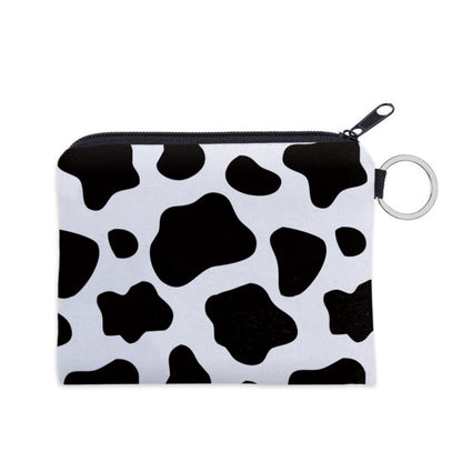 Stylish Cow Print Purse: Portable Zipper Mini Coin Bag - Perfect for Casual Storage!