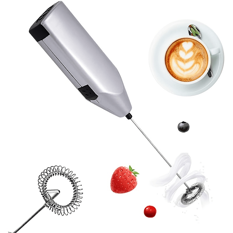 Stainless Steel Electric Handheld Egg Beater for Perfectly Whipped Eggs, Coffee, Milk, and Tea