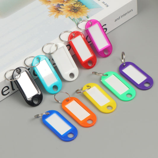 10/20/30/50pcs Writable Luggage Tags Keychain Sorting Luggage Tag Assorted Varieties