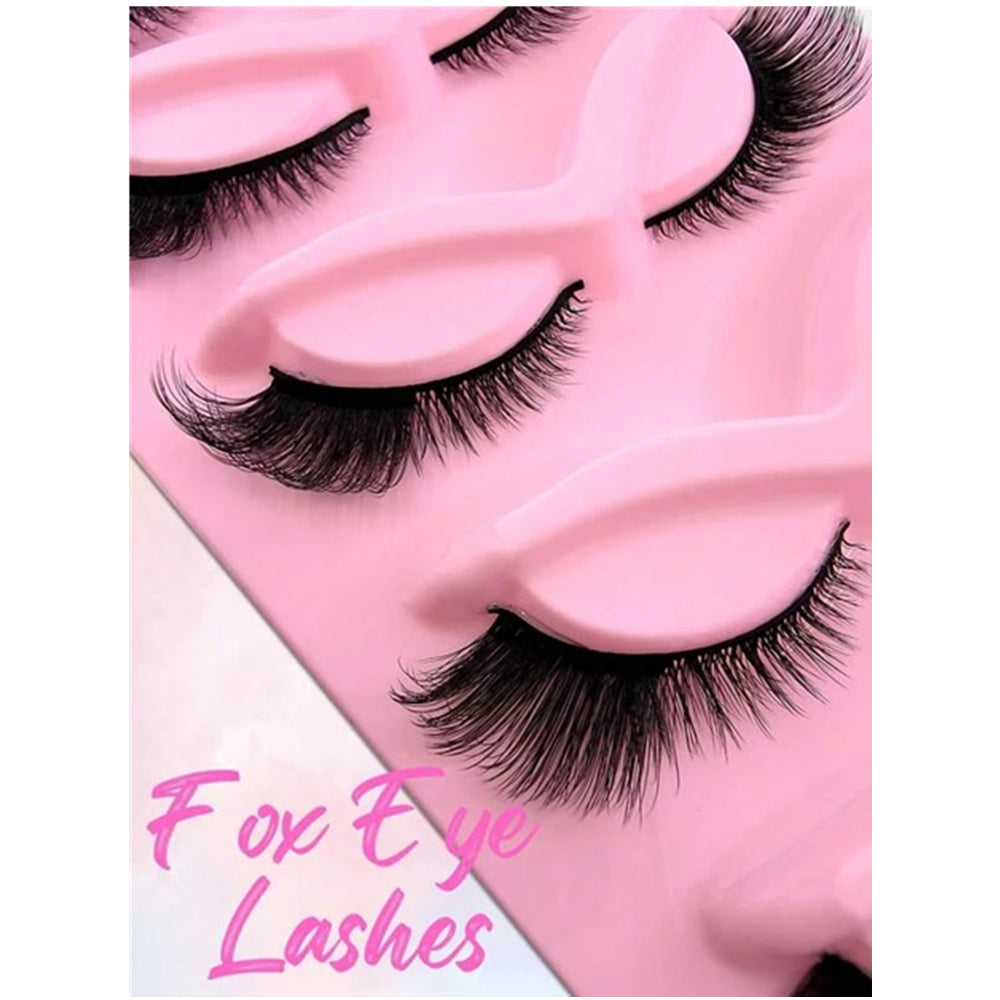 5 Pairs of Fluffy Cat Eye False Eyelashes - Perfect for Party, Dating & Stage Makeup!