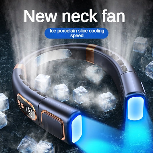 USB Handheld Silent Neck Fan - Portable, Multifunctional, and Leafless Mini Fan for 2023