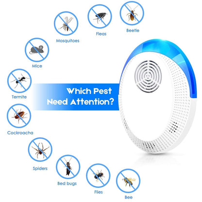 2023 Newest Pest Repeller Indoor For Insects, Roaches, Mosquitoes, Mouse, Spiders, Bugs Repellent Devices For Bedroom, Kitchen, Living Room, Office,