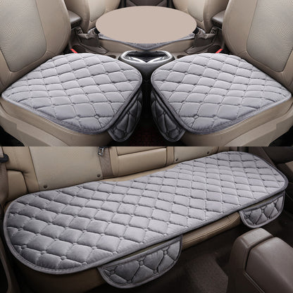 3pcs Car Seat Cushion, Non-Slip Rubber Bottom With Storage Pouch, Comfortable Memory Silk Cotton, Car Seat Pad Universal