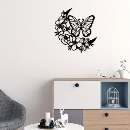 1 pièce, suspension murale moderne en forme de fleur de papillon, parfaite pour la décoration de la maison, les fêtes d'anniversaire et la décoration murale extérieure 