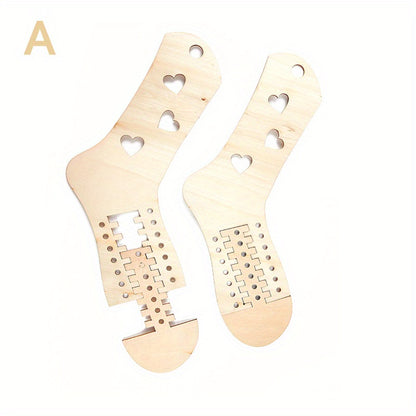 2pcs Handmade Wooden Sock Stretcher - Perfect for Crafting and Displaying Your Socks!